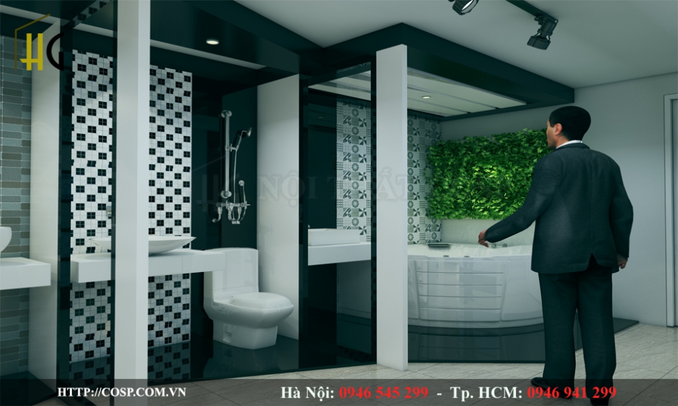 Thiết kế showroom thiết bị vệ sinh - Anh Cường - Nam Định