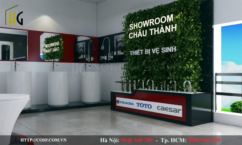 Thiết kế showroom thiết bị vệ sinh - Anh Cường - Nam Định