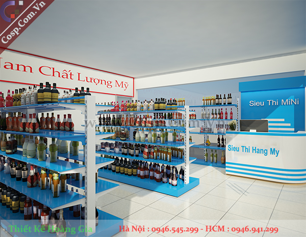Thiết kế siêu thị mini Hàng Mỹ - Chị Linh - Gò Vấp - TP.HCM