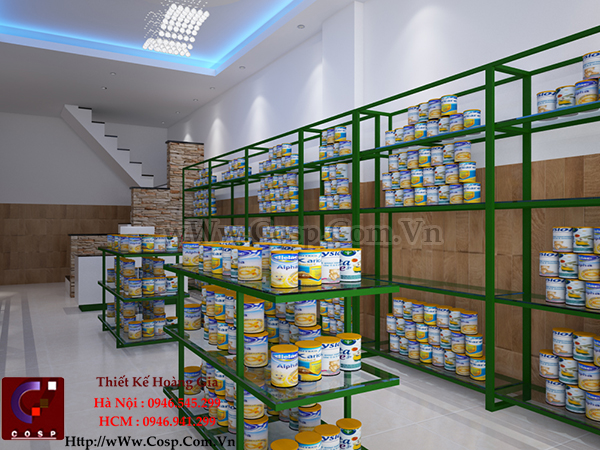 Thiết kế siêu thị sữa mini - Chị Phượng - Q.9 - TP. HCM