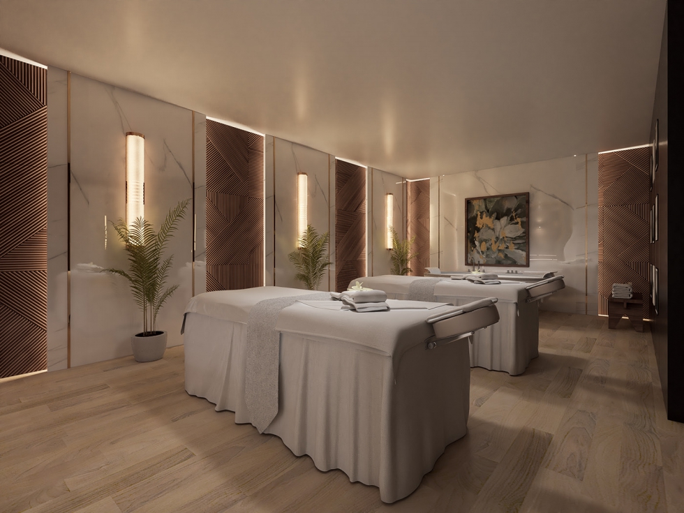 Phòng massage được thiết kế theo phong cách hiện đại