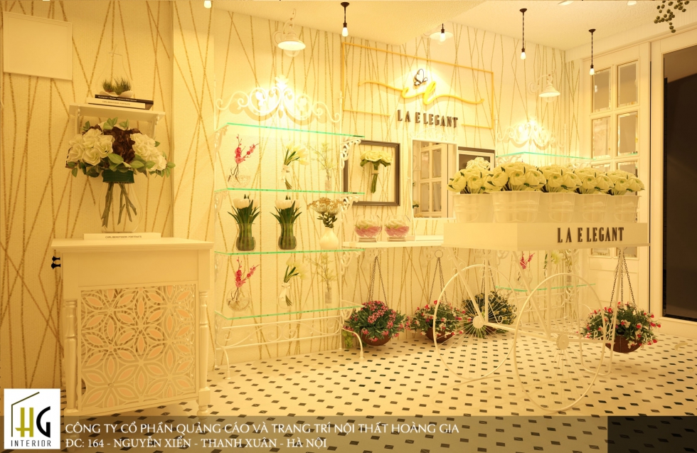 Thiết kế cửa hàng hoa La Elegant tại Nguyễn Huy Tưởng