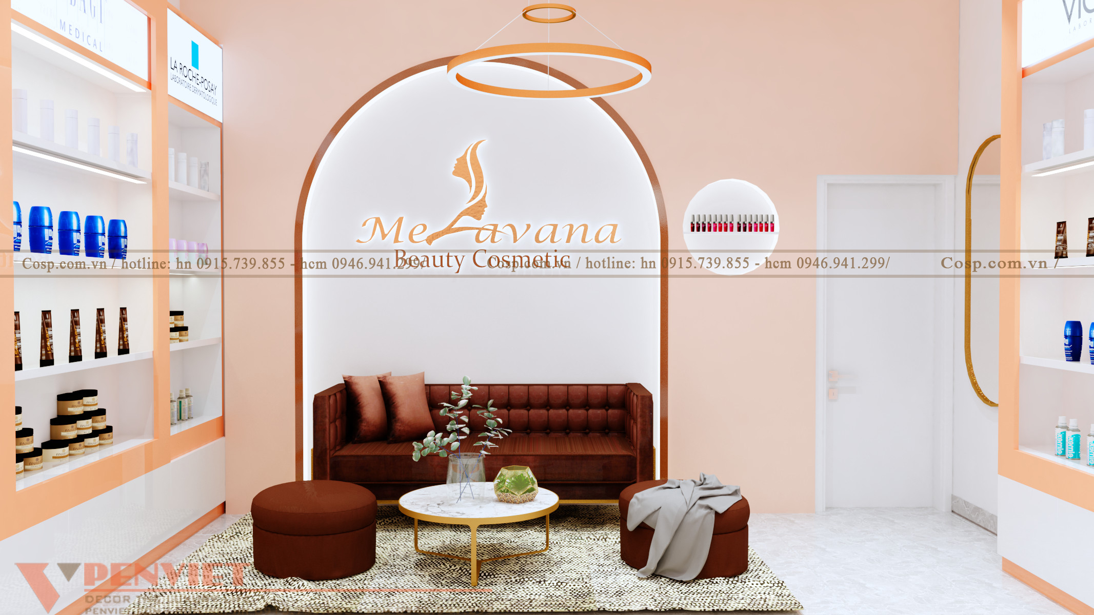 Thiết kế cửa hàng mỹ phẩm Melavana - Vũng tàu