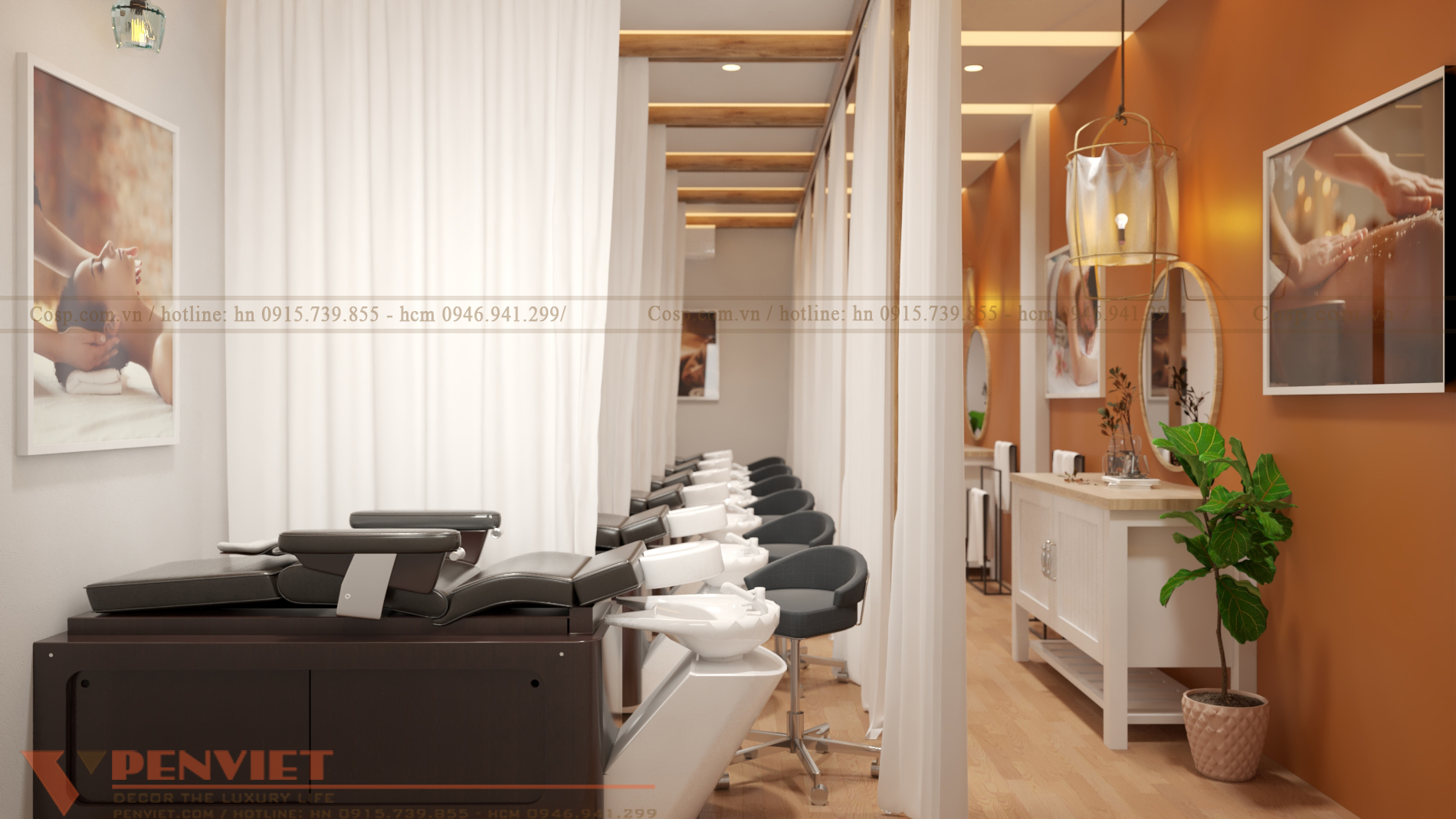 Thiết kế salon tóc Linh Hair Spa