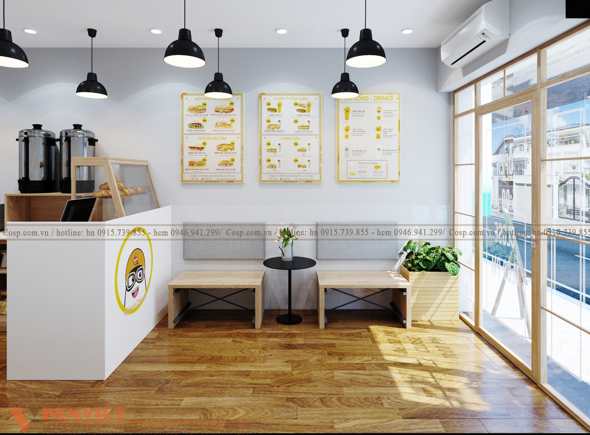 Thiết kế cửa hàng bánh mỳ Dân Tổ - Chị Hương