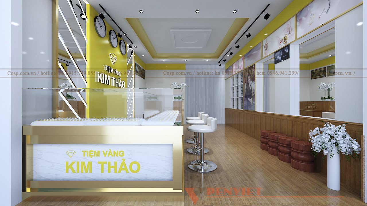 Thiết kế tiệm vàng Kim Thảo