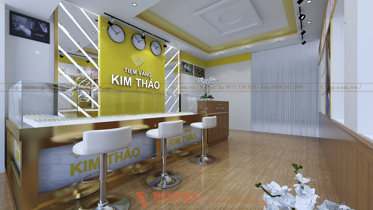 Thiết kế tiệm vàng Kim Thảo